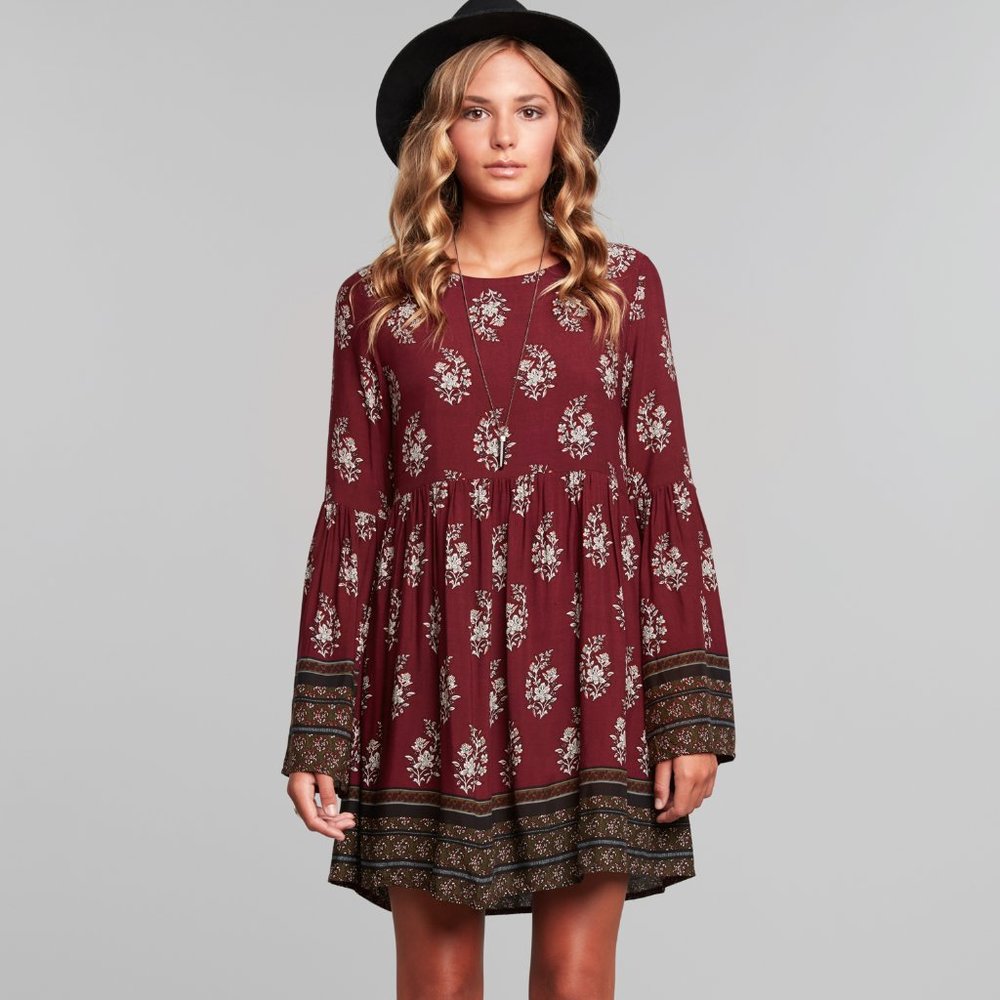 Bohemian Flared Dress